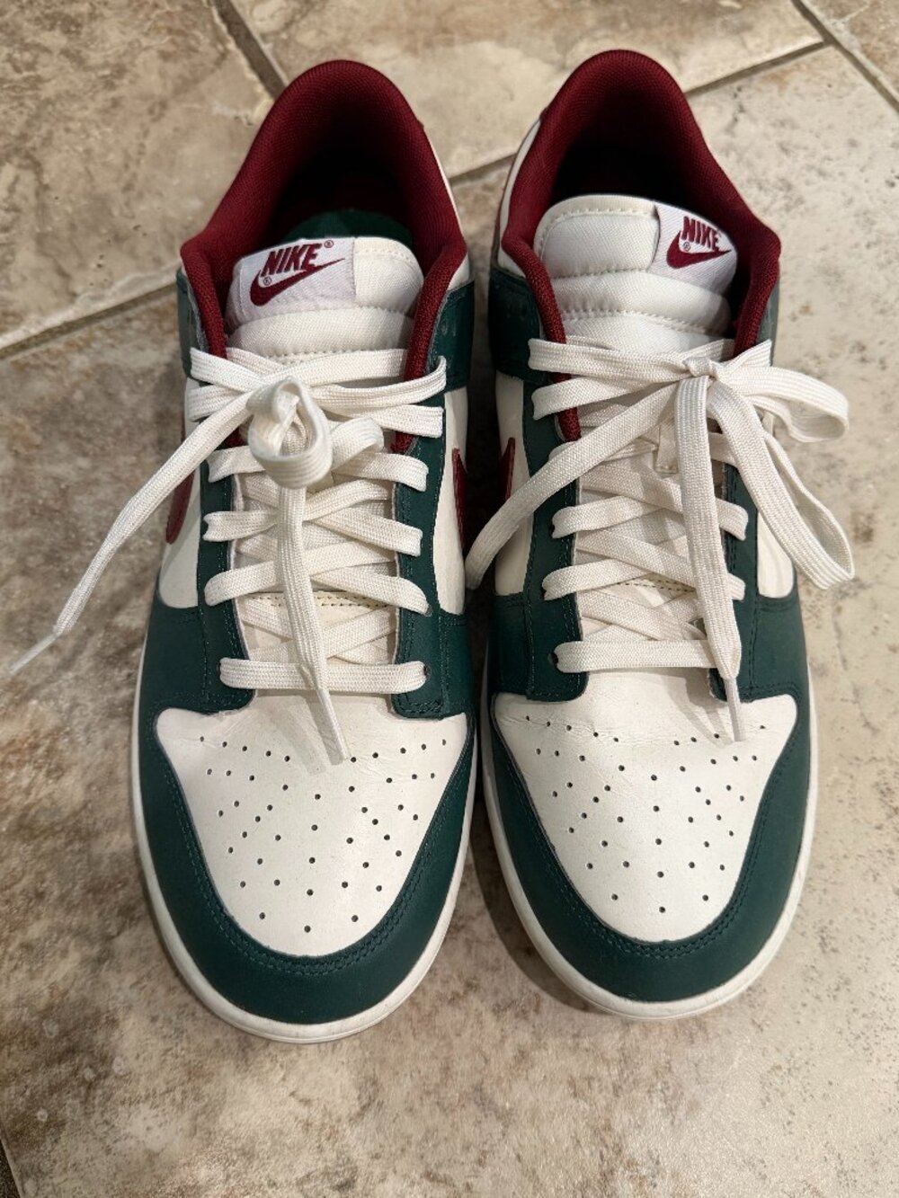 Nike Dunk Low Gorge Green Team Red Gum Men’s Size 11.5